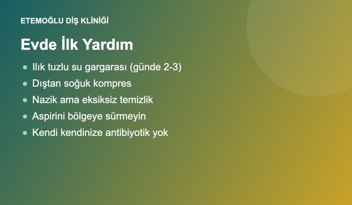 Diş eti şişmesine ne iyi gelir - evde ilk yardım