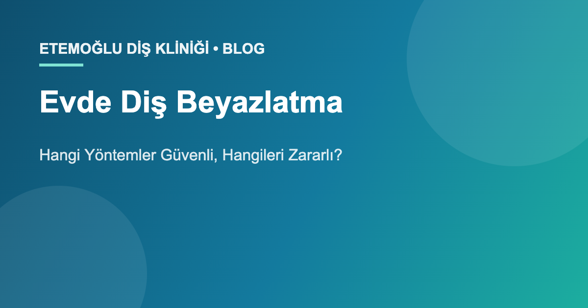 Ev tipi beyazlatma plağı ile klinik beyazlatma karşılaştırması