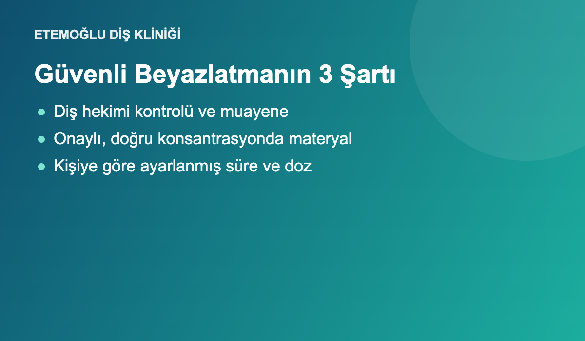 Diş beyazlatma zararlı mı - güvenli uygulama şartları